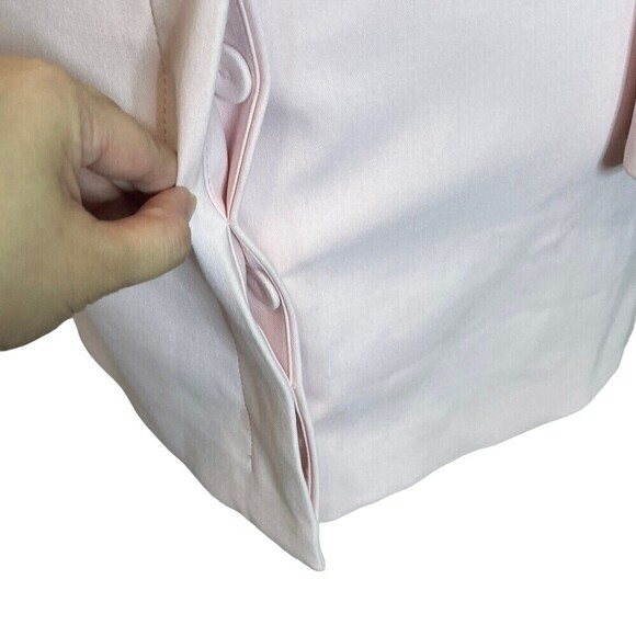 ZARA Draped Blazer Mini Dress Pink Ruched Knot Front Women’s Size XS V-Neck - Picture 7 of 13